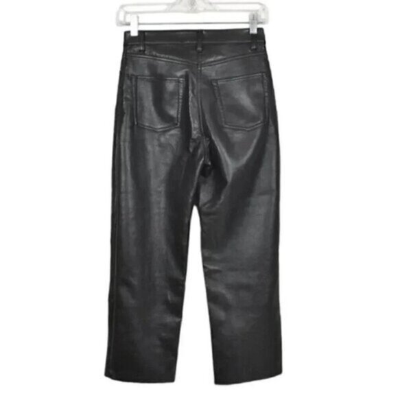 Aritzia  Wildred The Melina Cropped Pant Vegan Leather Black Size 0 - Picture 6 of 12